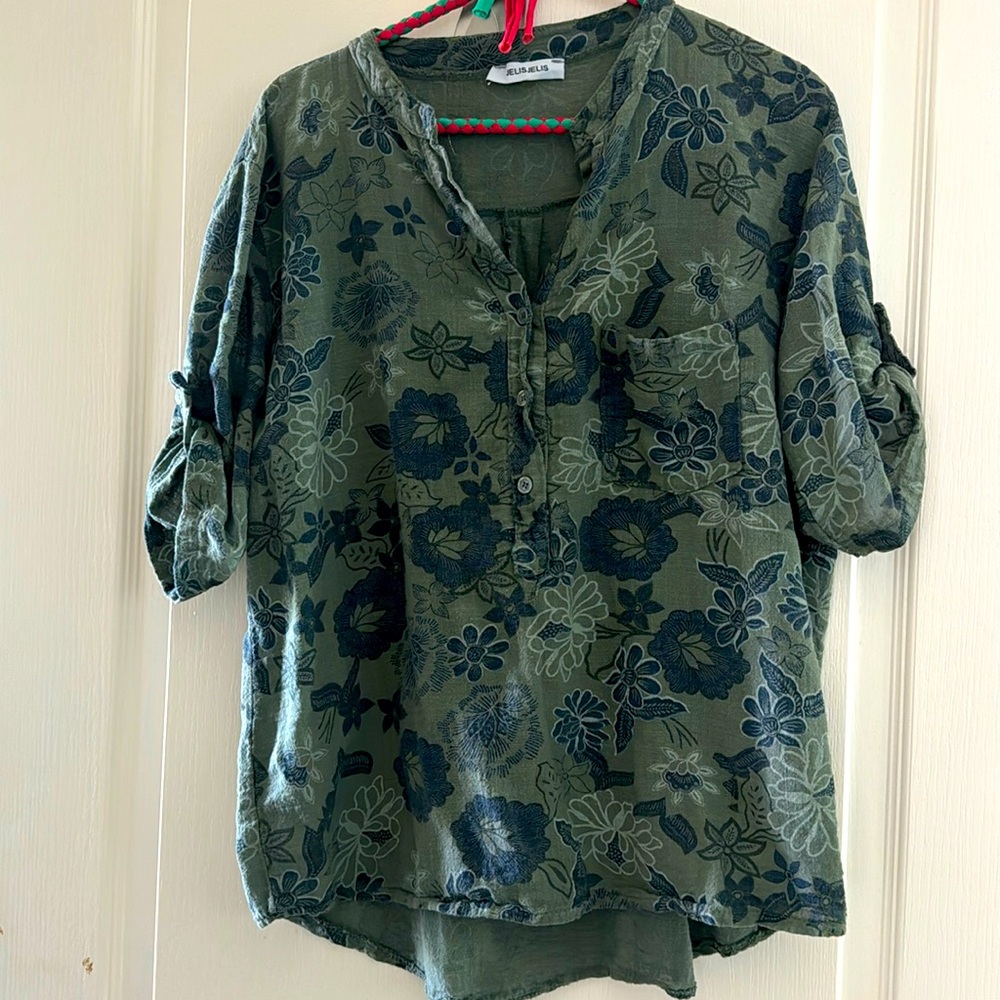 Jelis Jelis linen cotton tunic